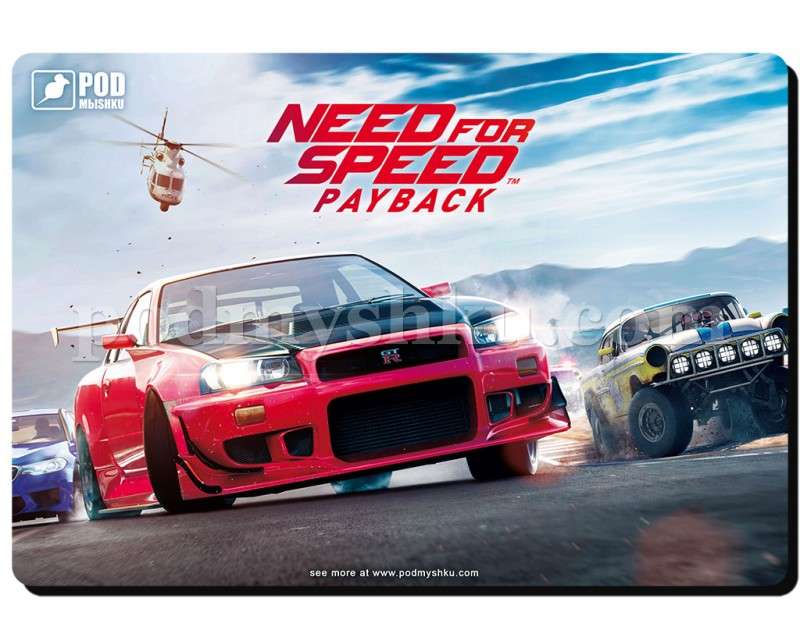 NEED FOR SPEED. Розмір 32 см х 22 см. Геймерський килимок для миші. - фото 1