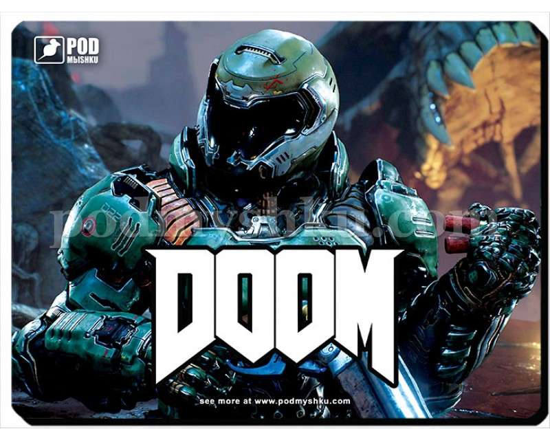 Doom S. Розмір 26 х 19,5 см. Геймерський килимок для миші. - фото 1