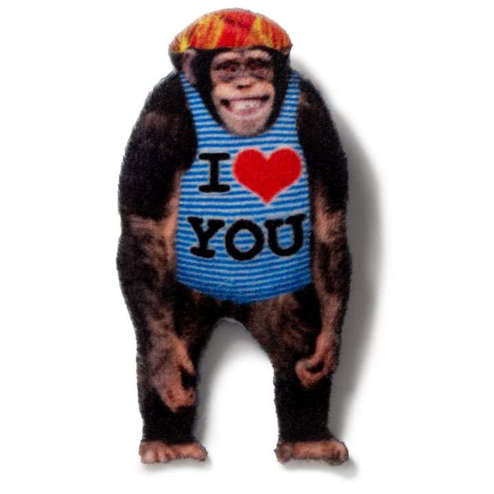 Магніт Шимпанзе в майці з посмішкою - фото 1