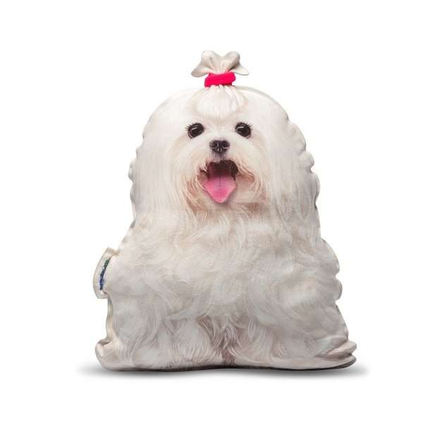 Реалістична іграшка-подушка Мальтійська болонка - фото 1