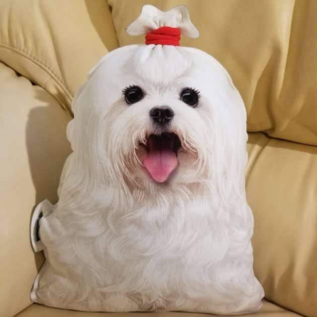 Реалістична іграшка-подушка Мальтійська болонка - фото 3