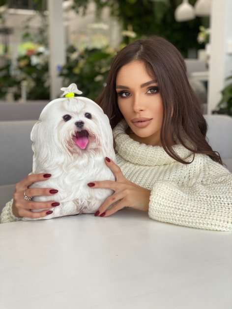 Реалістична іграшка-подушка Мальтійська болонка - фото 6