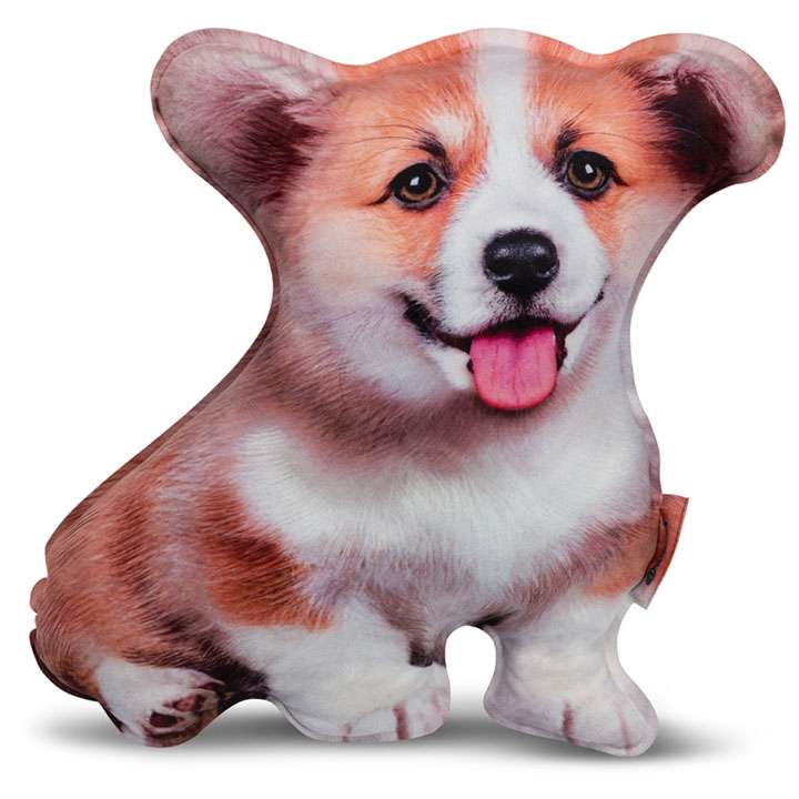 Реалістична іграшка-подушка Цуценя вельш корги пемброк - фото 1