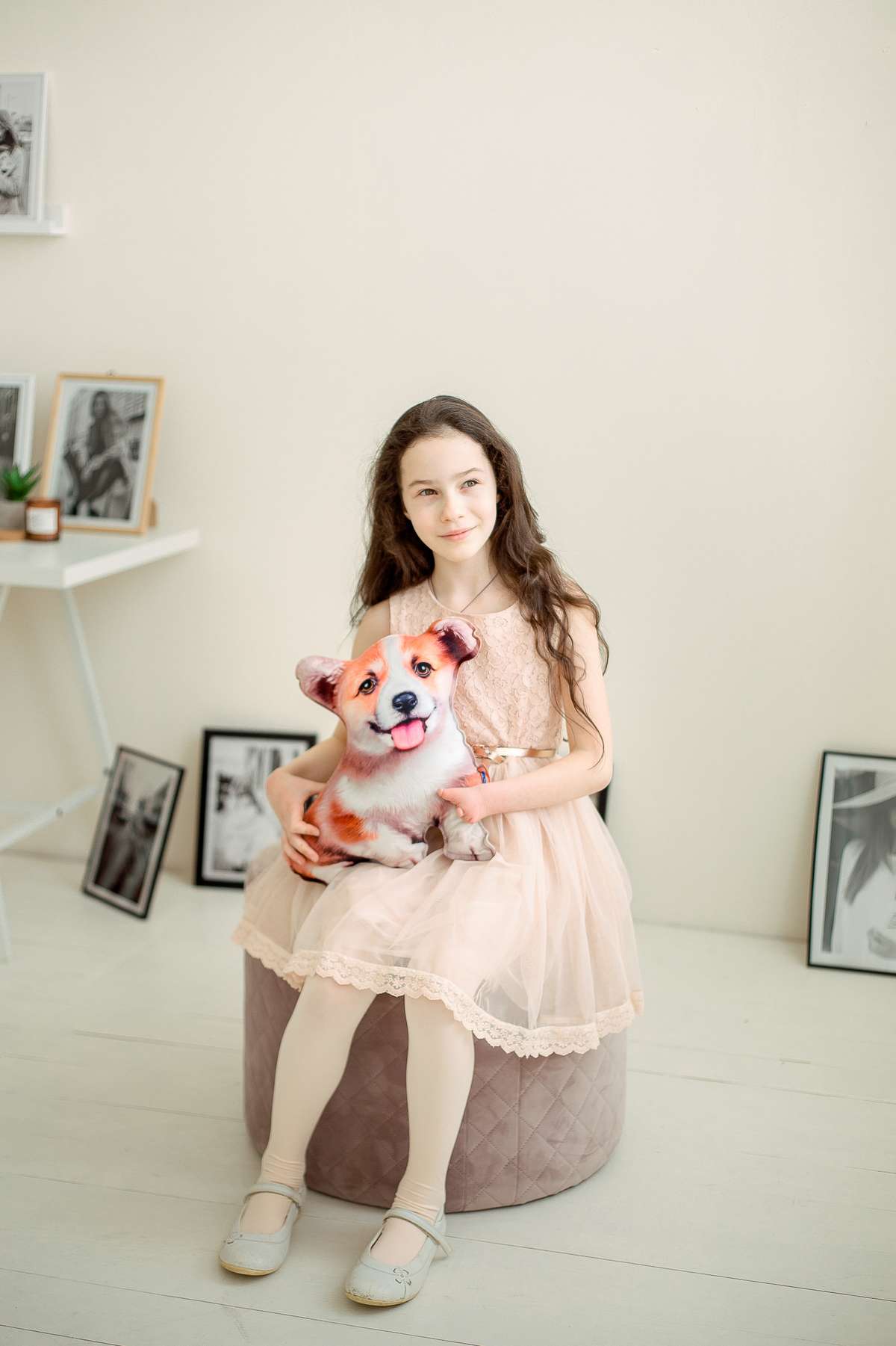 Реалістична іграшка-подушка Цуценя вельш корги пемброк - фото 3