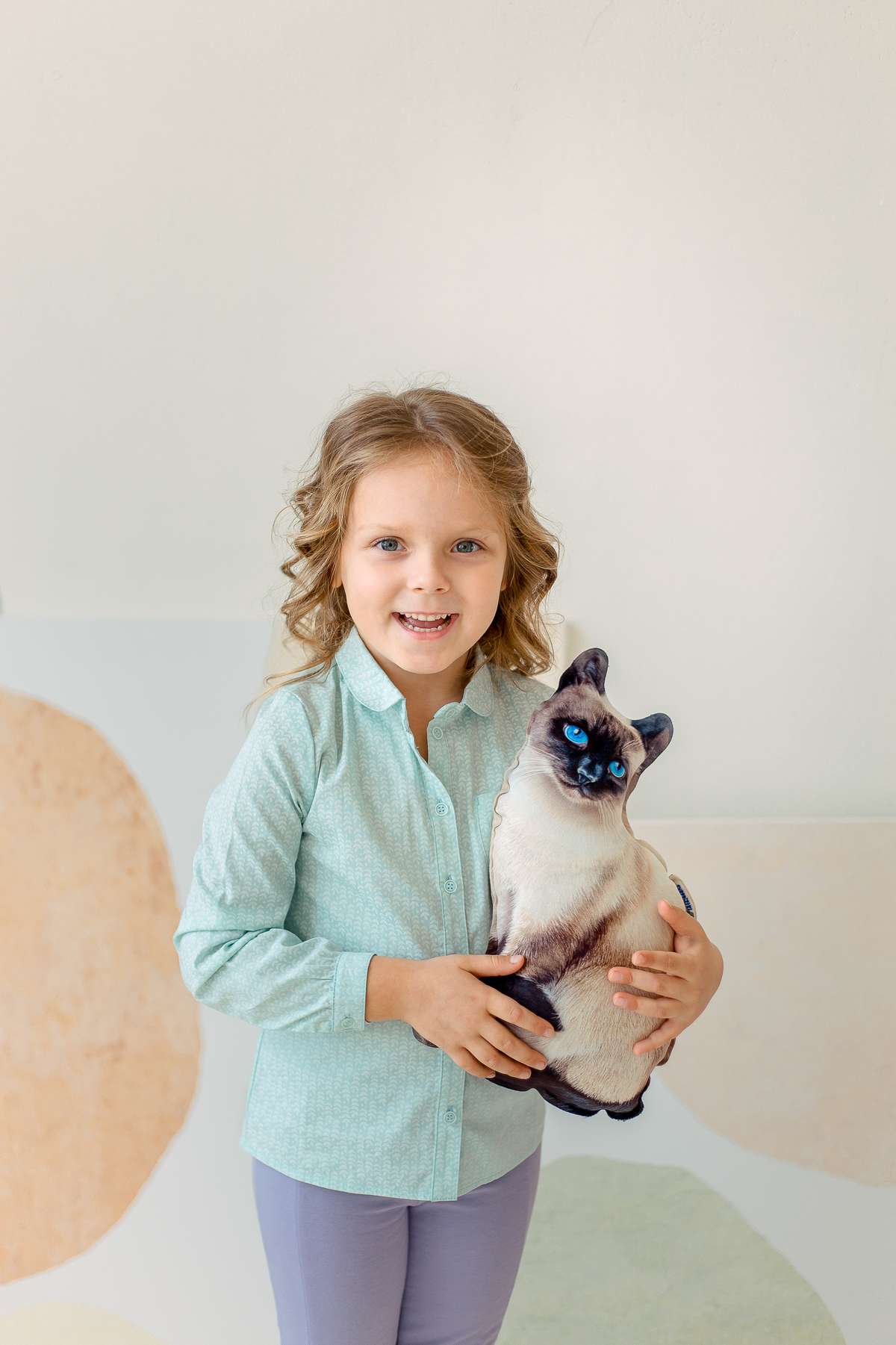 Реалістична іграшка-подушка Сіамська кішка - фото 3