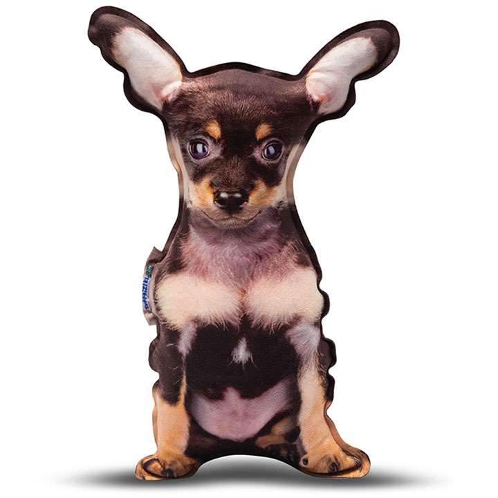 Реалістична іграшка-подушка Той-тер'єр - фото 1