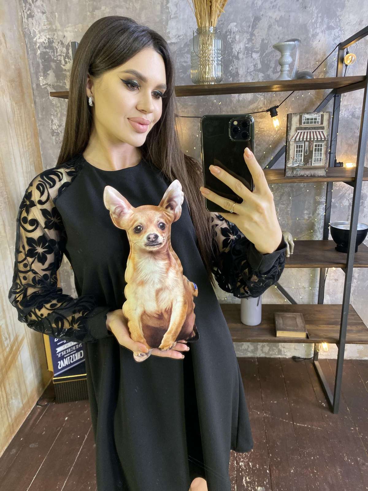 Реалістична іграшка-подушка Чихуахуа - фото 4