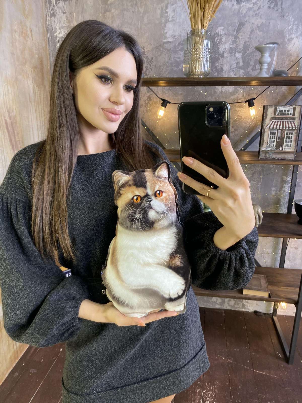 Реалістична іграшка-подушка Екзотична короткошерста кішка - фото 5