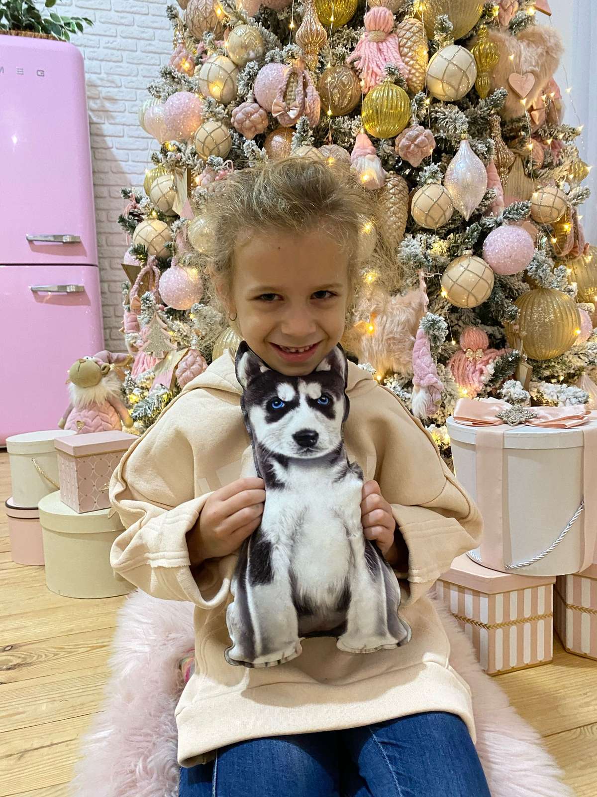 Реалістична іграшка-подушка Сибірський хаскі - фото 3