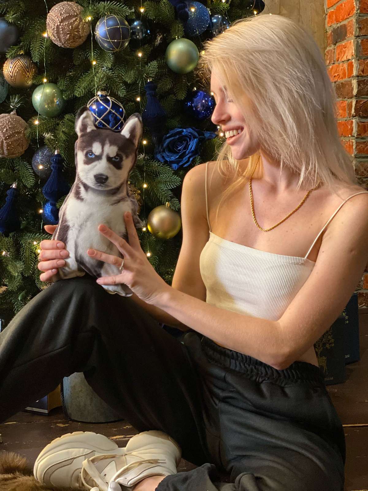 Реалістична іграшка-подушка Сибірський хаскі - фото 5