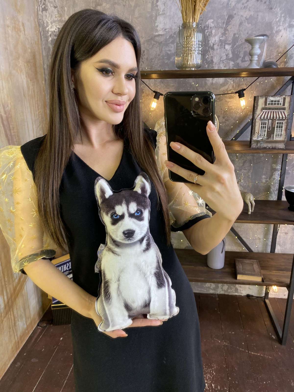 Реалістична іграшка-подушка Сибірський хаскі - фото 6