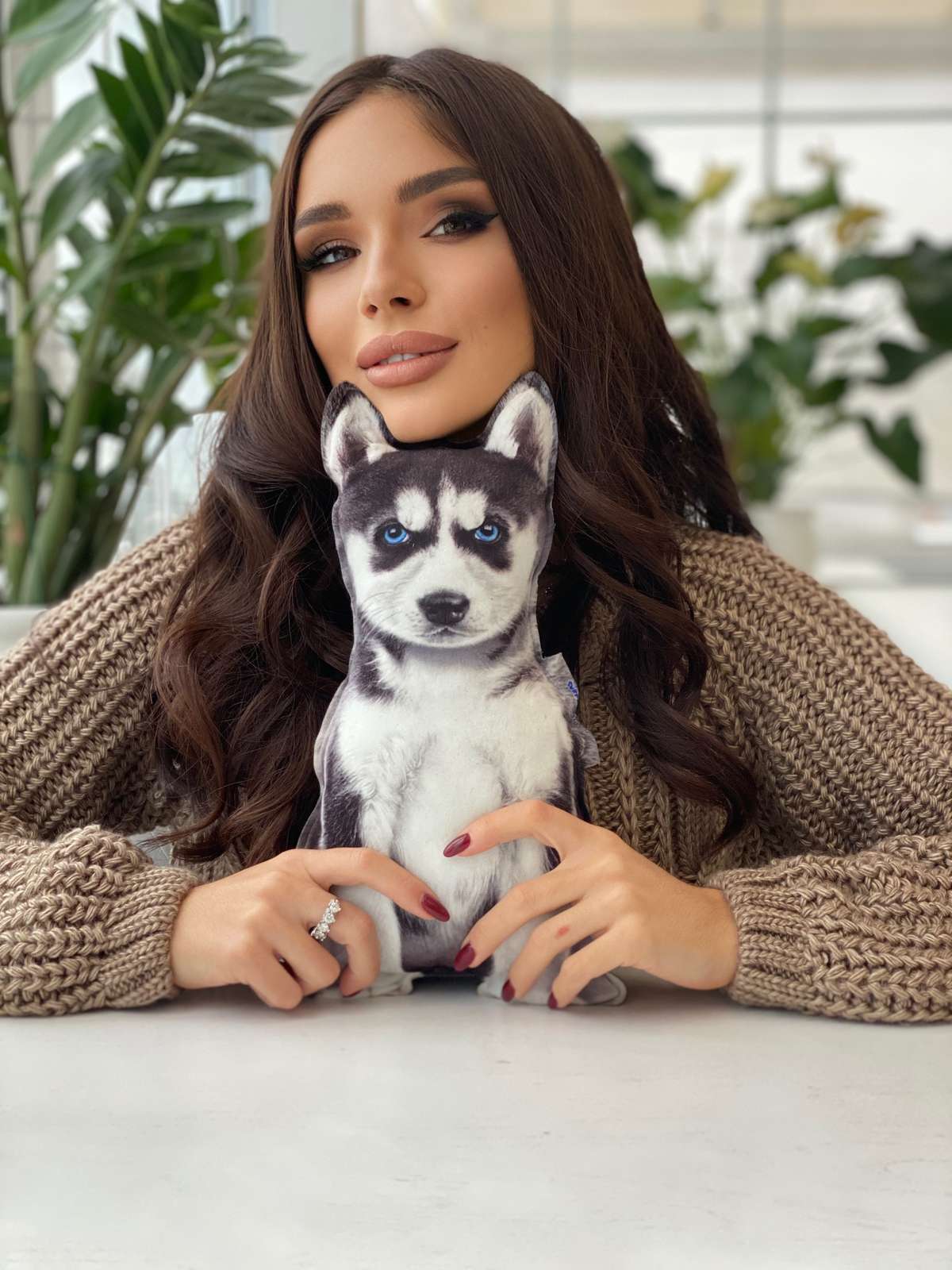 Реалістична іграшка-подушка Сибірський хаскі - фото 7