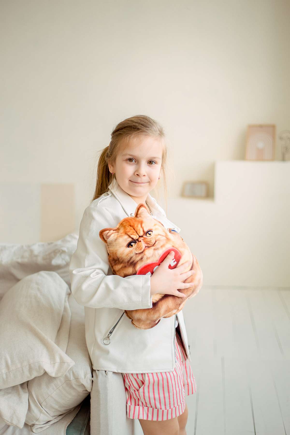 Реалістична іграшка-подушка Перське руде кошеня з Love - фото 4