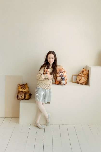 Реалістична іграшка-подушка Померанський шпіц - фото 4