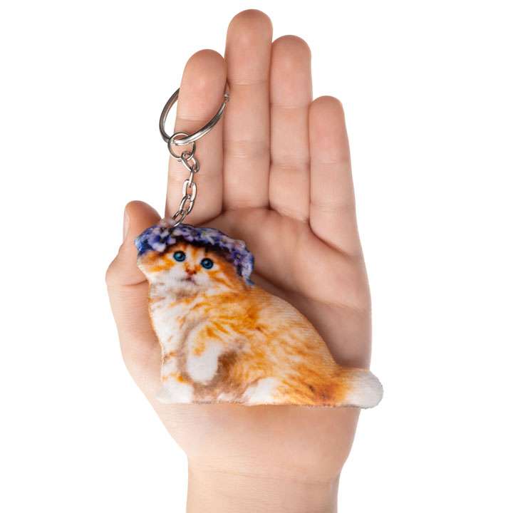 Брелок Руде кошеня з віночком - фото 1