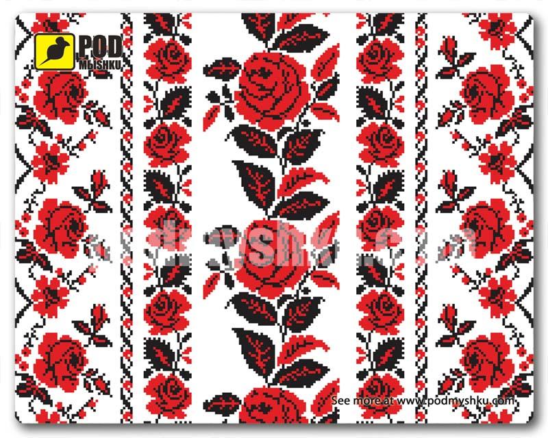 Килимок для миші Вишивка троянди онлайн в Україні – ТМ Podmyshku