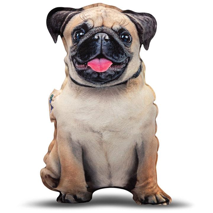 Реалістична іграшка-подушка Мопс