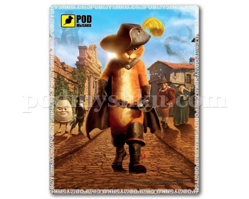 Килимок для миші Кіт в чоботях в інтернет-магазині ТМ