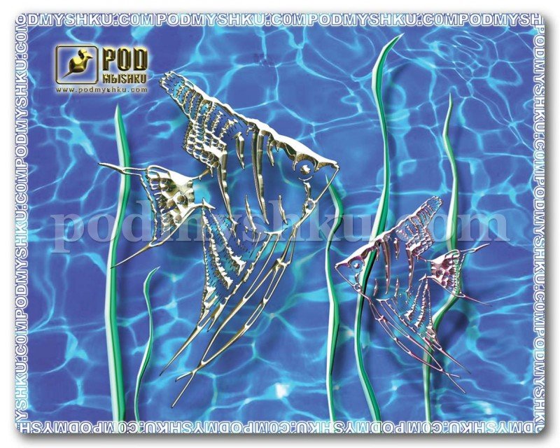 Килимок для мишки Срібні рибки купити дешево онлайн з доставкою в Україну