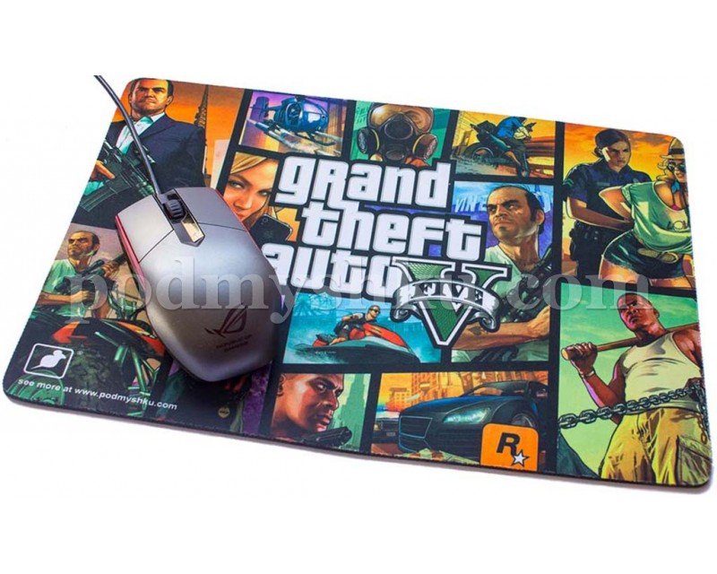 GTA 5. Розмір 32 см х 22 см. Геймерський килимок для миші. - фото 2