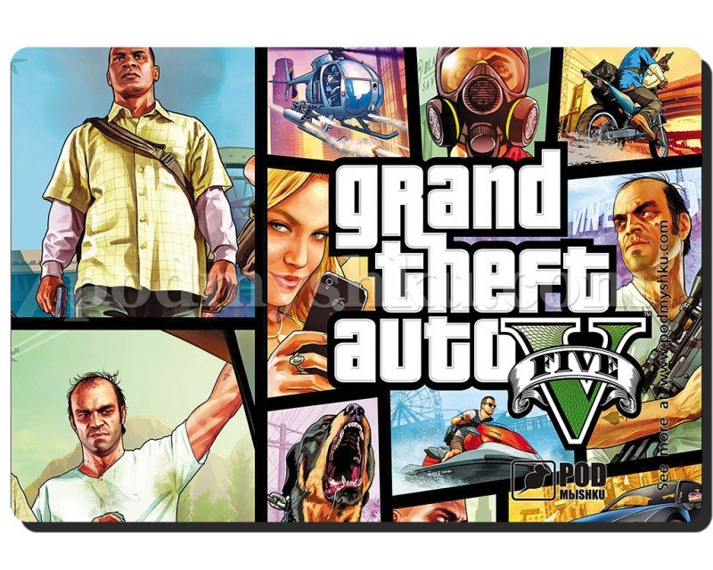 GTA 5-1. Розмір 32 см х 22 см. Геймерський килимок для миші.