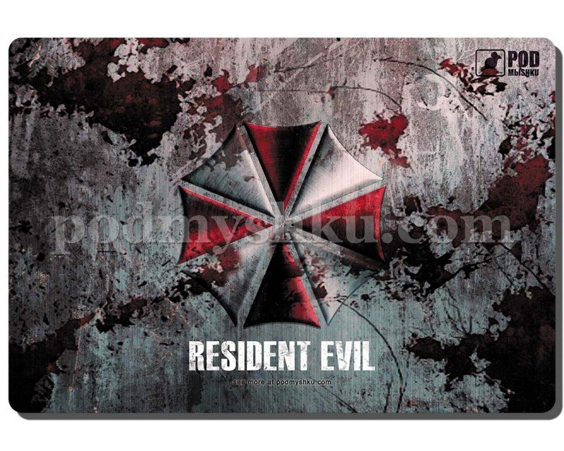 Resident Evil. Розмір 32 см х 22 см. Геймерський килимок для миші.