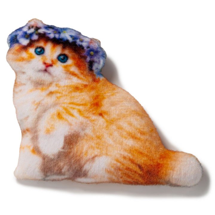 Магніт Руде кошеня з віночком