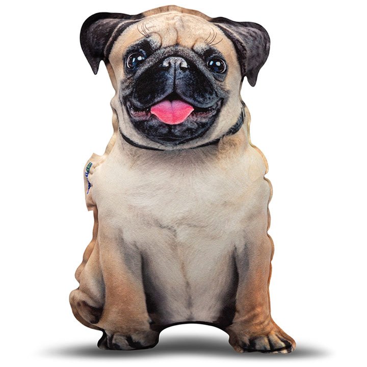 Реалістична іграшка-подушка Мопс