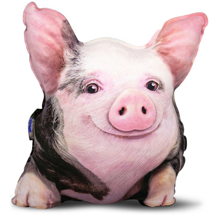 Реалістична іграшка-подушка Порося посміхається