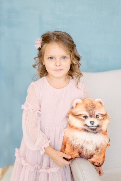 Реалістична іграшка-подушка Померанський шпіц - фото 2