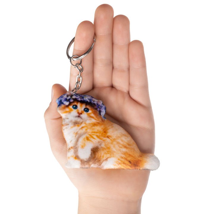 Брелок Руде кошеня з віночком